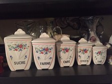 5 Pots a Épices Motif Floral