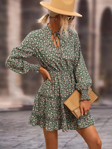 Robe femme courte douce verte - femme,