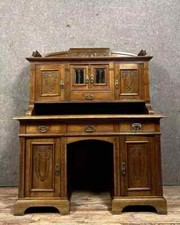 Bureau à gradin époque Art Nouveau en chêne vers 1900