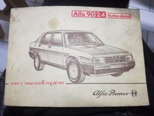 Utilisation et Entretien Alfa 90 2.4 Turbo Diesel Voiture Automobile 1984 Livret