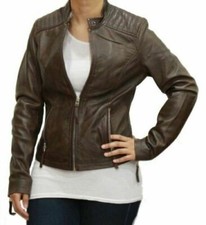 Veste double ton en cuir