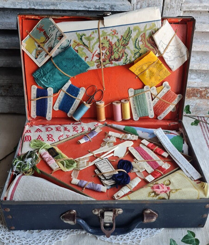 Ancienne valise couture - valise, de