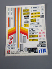 A954 Italeri 751 Italie Decal pour Camion Volvo F12 Planche Décalcomanie