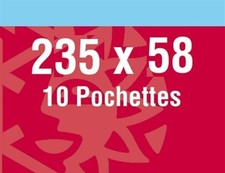 Pochettes double soudures 235 x 58 mm - Yvert et Tellier