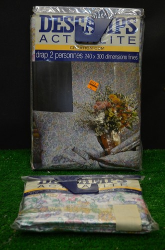 Ancien grand drap plat - drap,