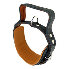 Collier de Chien Avec Poignée, en Cuir, Griffhalsband - Longueur:65cm Ou 55cm