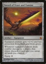 RUSH carte magic ENGLISH Sword of Feast and Famine Mirrodin assiégé MBS