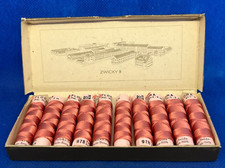 Vintage 10 Bobines Fil de Soie Zwicky 978 FLORA 40/3-8 m Rose Pour Boutonnière