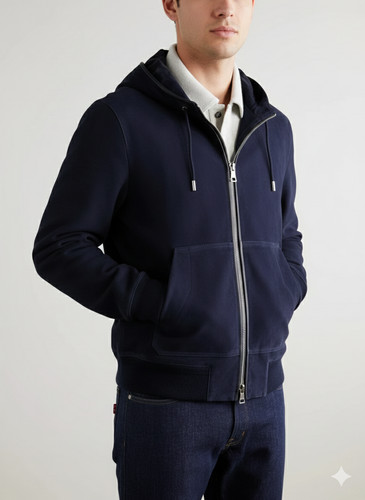 Blouson bomber bleu - marine, en