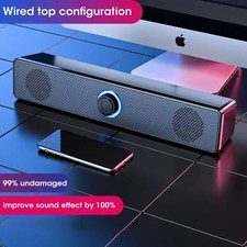 USB Bluetooth Soundbar – Stereo Subwoofer 3D Surround Speaker for PC Music