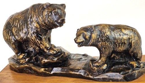 Figurine vintage ours couleur - figurine,