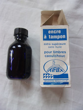bouteille ancienne encre Tiflex à tampon