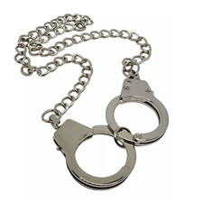 Pendentif menotte grand acier