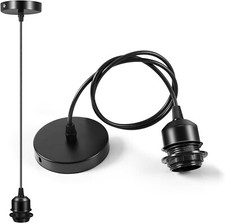 Suspension Luminaire E27 - Douille Ampoule avec Cable 100 cm - Fixation Plafond