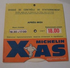 ANCIEN DISQUE STATIONNEMENT PUB pneu MICHELIN Xas GARAGE STATION SERVICE VOITURE