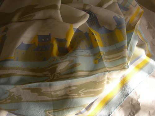 Foulard vintage soie neuf - en,