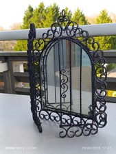 Miroir fenêtre Ouvrant en fer forgé torsadé Ancien 