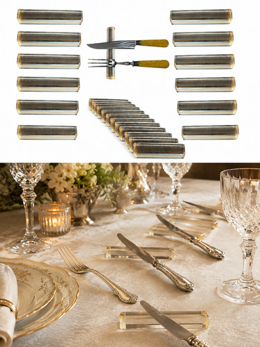 Repose couteaux cristal - 12, repose-couteaux