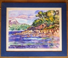 grand tableau aquarelle de