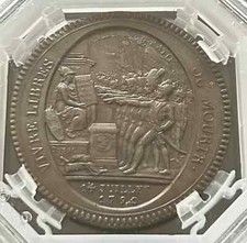 Monneron de 5 Sols Au Serment 1792, AN IV, MS62