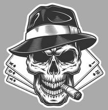 TETE DE MORT POKER FACE JOUEUR