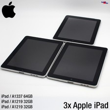 3X APPLE IPAD 1 I A1337 A1219 32 64G TABLETTE PC DÉFECTUEUSE NON TESTÉE