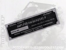PLATE PLAQUETTE LABEL  RADIO