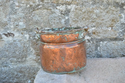 Ancien seau cuivre - seau,