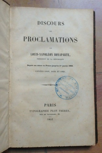 Discours proclamations de - discours,