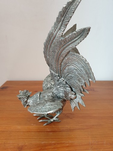 Grand coq combat métal - coq,