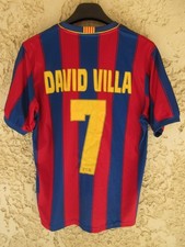 Maillot F.C BARCELONA BARCELONE Barça DAVID VILLA n°7 vintage shirt camiseta M