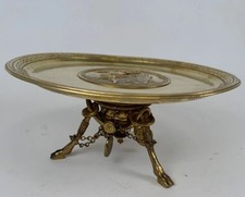 ANTIQUE ART ITALIEN??.SURTOUT DE TABLE;«REMUS ET ROMULUS»EN BRONZE DORÉ CISELÉ