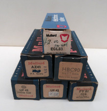 Radio Valve Lampe Mullard 6 Tubes PY81-UF42-HBC90-AZ41-ECL83-UF42, 1940-1960