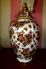Vintage Antique Grand Couvercle Vase,Keralux Boch Freres Vase en Céramique