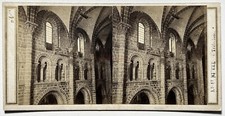 FRANCE Le Mont-Saint-Michel Triforium c1860 Photo François Bidet Stereo Vintage