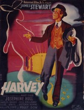 "HARVEY" Affiche originale 1950 (Henry KOSTER / James STEWART) 60x80cm