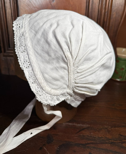 Broderie ancienne coiffe - broderie,