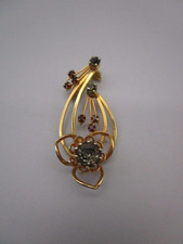 Broche ancienne plaqué or et