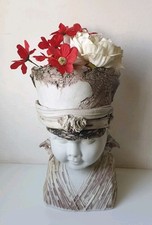 grand cache pot philippe leger sculpture buste enfant vintage ceramique domsure