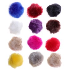 Pcs pompon fausse fourrure - 12,