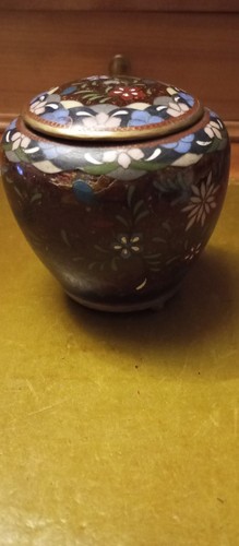 Pot couvert chinois émaux - pot,
