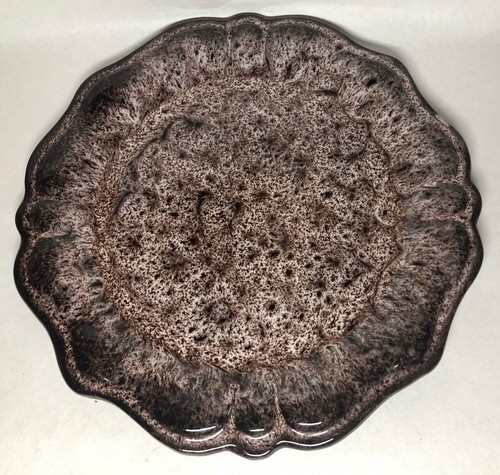 Plat rond signé - plat,