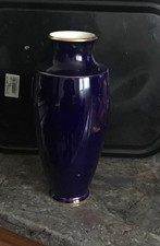 Vase Porcelaine Bleue De Sèvres Époque XX Eme H.31cm Bon État