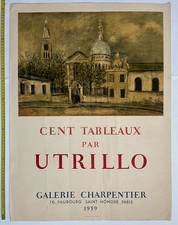 Utrillo at Galerie Charpentier 1959 lithograph Mourlot vintage poster