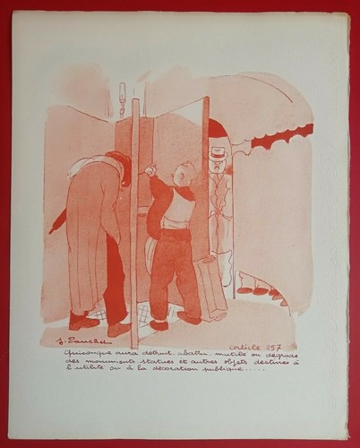 Estampe jacques touchet - estampe, de