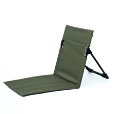 Chaise Camping Pliable Dossier Jardin Extérieur Plage Pique Nique Coussin Kaki