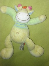 DOUDOU cheval ZEBRE VERT jaune