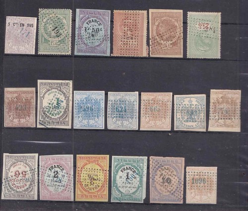 Timbre fiscaux obliteres - timbre, a
