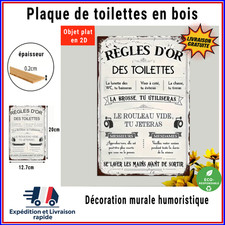 Plaque Toilettes "Règles