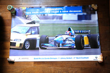 Officiel Poster Affiche F1 Renault  GP Grande Bretagne Herbert Coulthard 